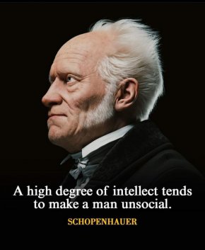 Високата степен на интелигентност прави човек асоциален.
